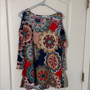 Colorful Mandala Print Women's Top